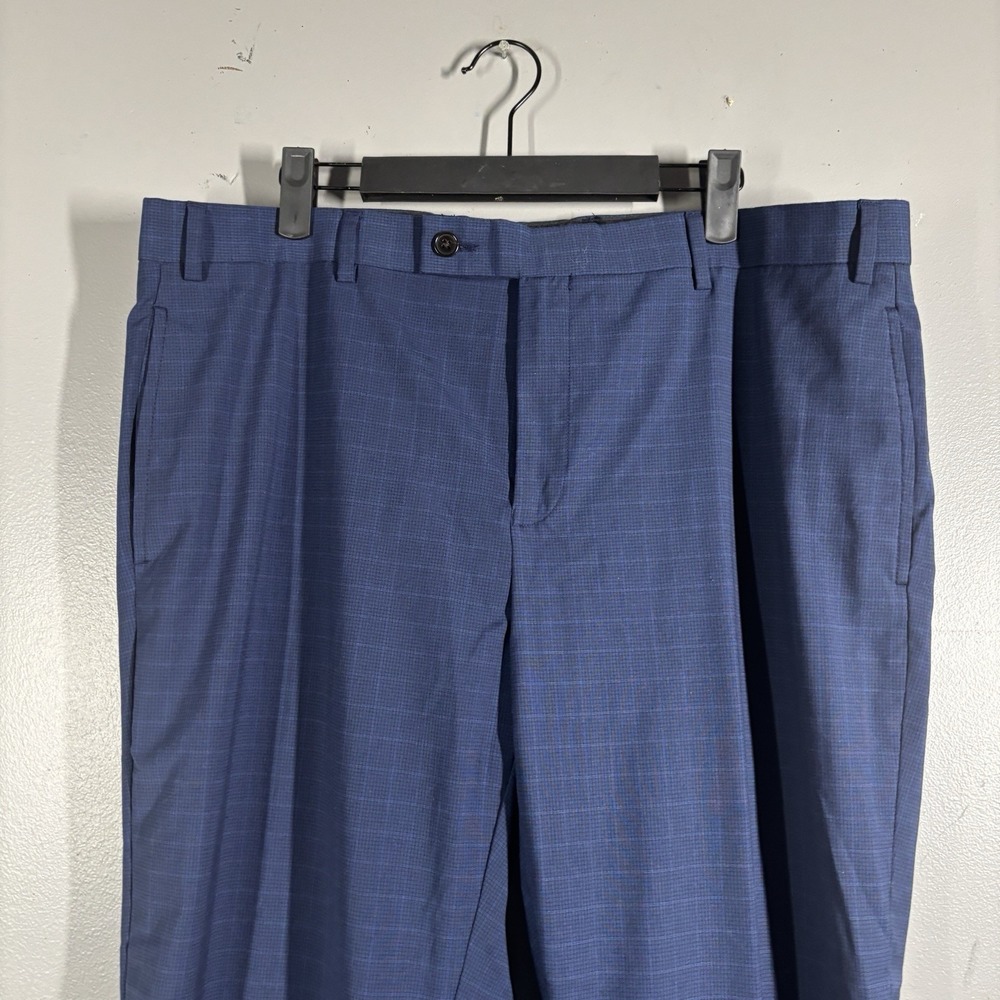 Polo Ralph Lauren Pants Men 38 x 30 Blue Flat Front Dressy Preppy Trousers - Picture 2 of 6